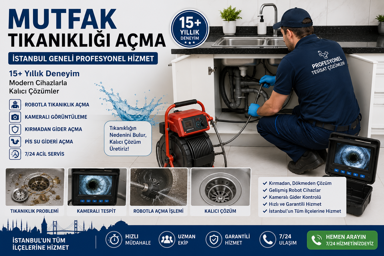 Mutfak Tıkanıklığı Açma