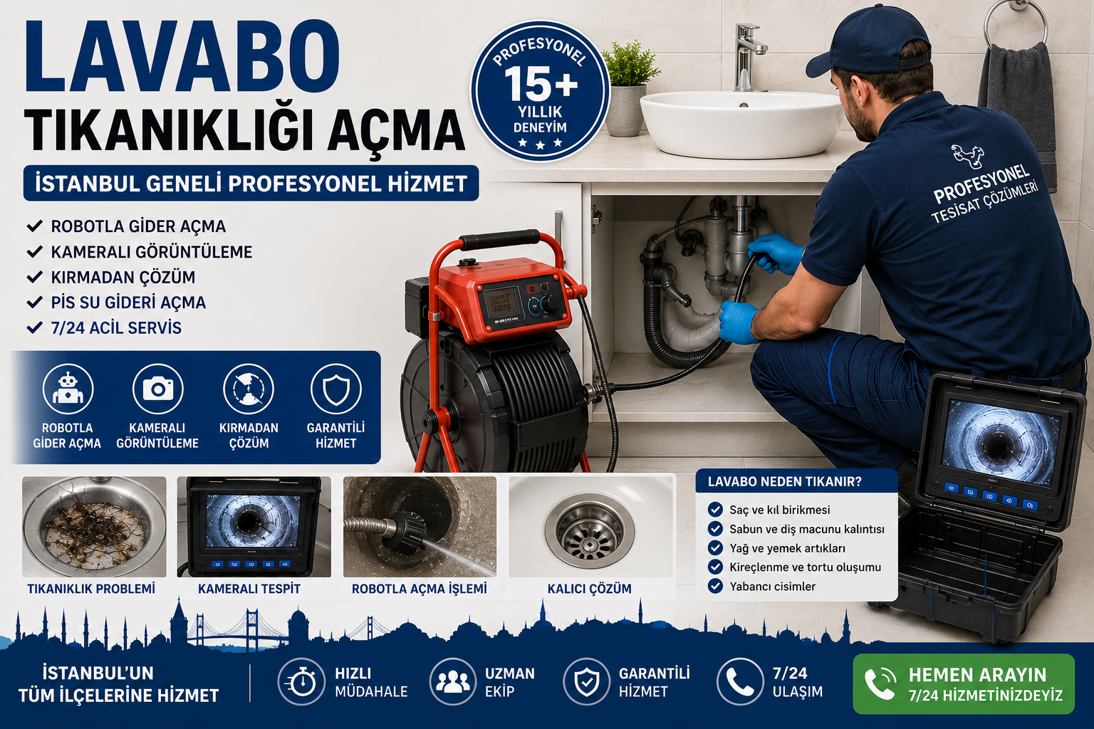 Lavabo Tıkanıklığı Açma